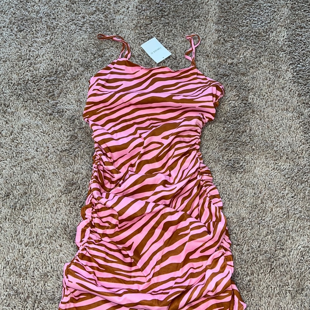Pink Zebra mini dress